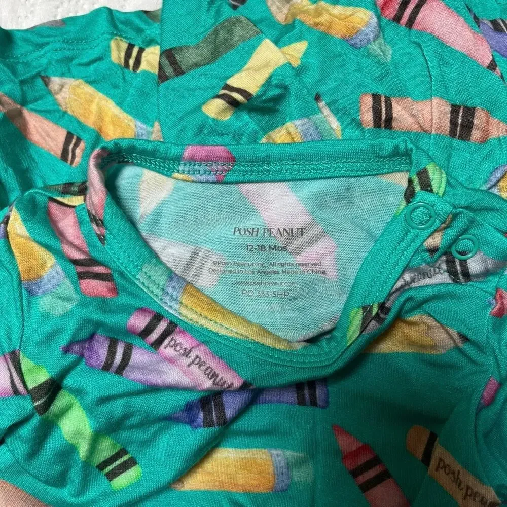 Posh Peanut Back to School Twirl Skirt Bodysuit Size 12-18m